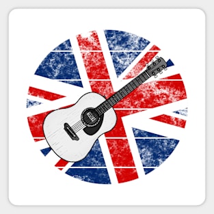 Acoustic Guitar UK Flag Britain Guitarist British Musician Magnet